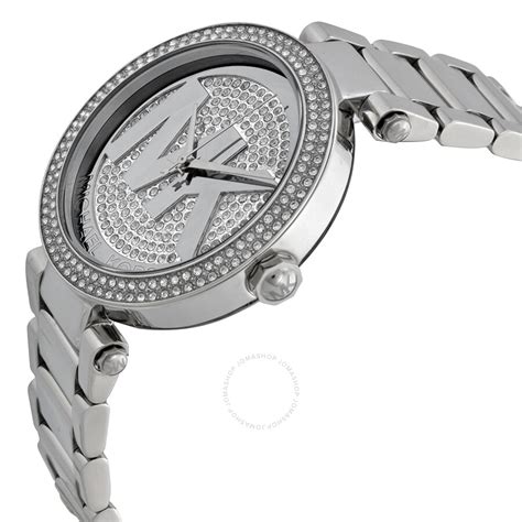 michael kors uhr damen parker 5925 silber|Michael Kors Parker Silver Crystal Pave Dial Ladies Watch MK5925.